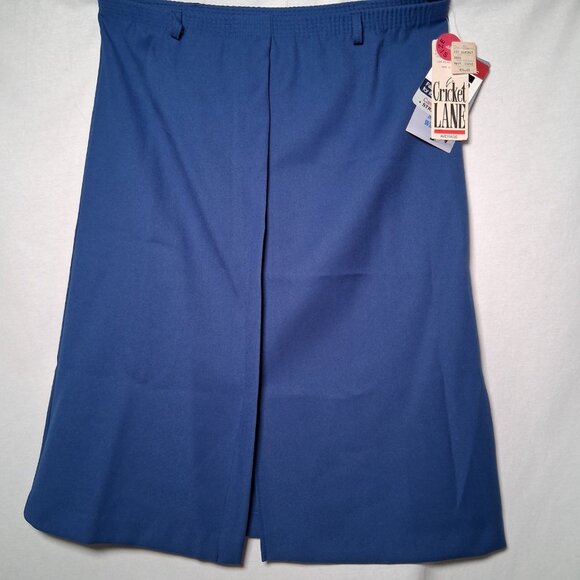 Cricket Lane Dresses & Skirts - Cricket Lane Comfort Motion Skirt Size 14 Blue Elastic Midi Vintage 1980s NOS